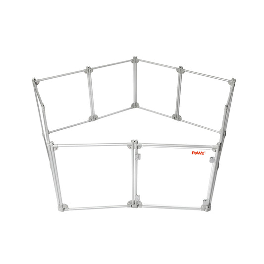 Pawz Pet Playpen Transparent Acrylic Clear Folding Dog Fence Kennel 10 Panel-1975420379447037953