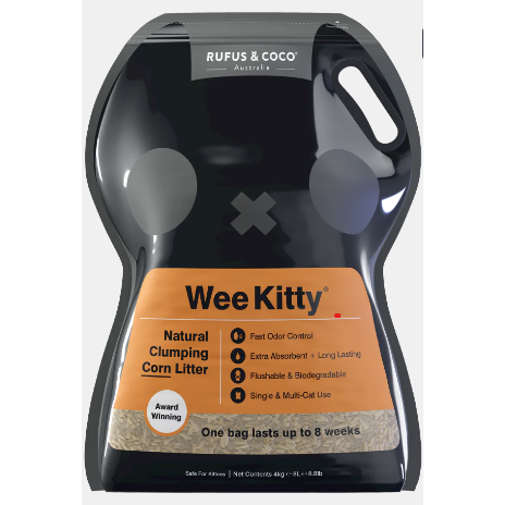 Rufus & Coco Wee Kitty Clumping Corn 8 Litre 4Kg
