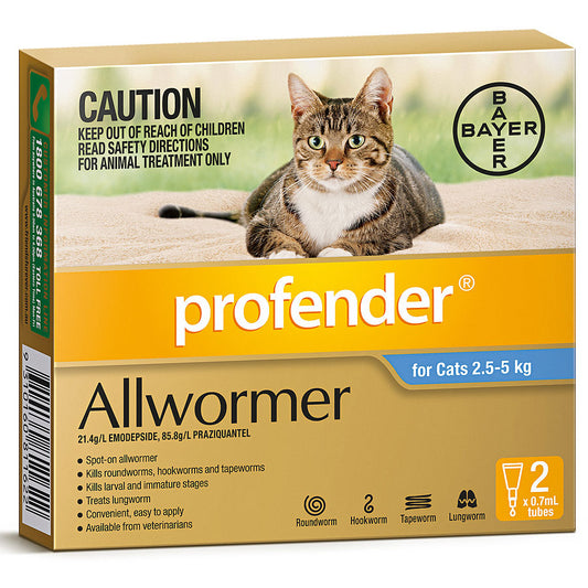 Profender For Medium Cats Blue - 2.5kg To 5kg 2 Pack