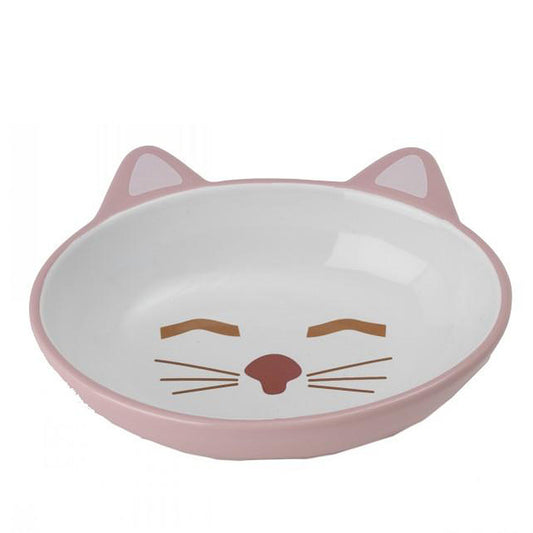 Here Kitty Cat Bowl Oval Pink 13cm