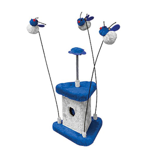 Scratch Post Design 9 Blue and Grey