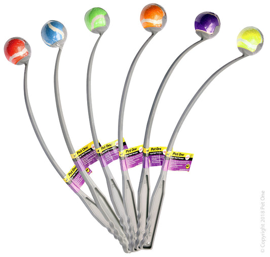 Pet One Dog Toy Ergo Ball Thrower 64cm For 6.35cm Ball