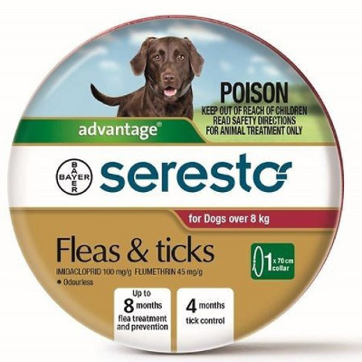 Seresto Collar For Fleas & Ticks Canine Over 8Kg