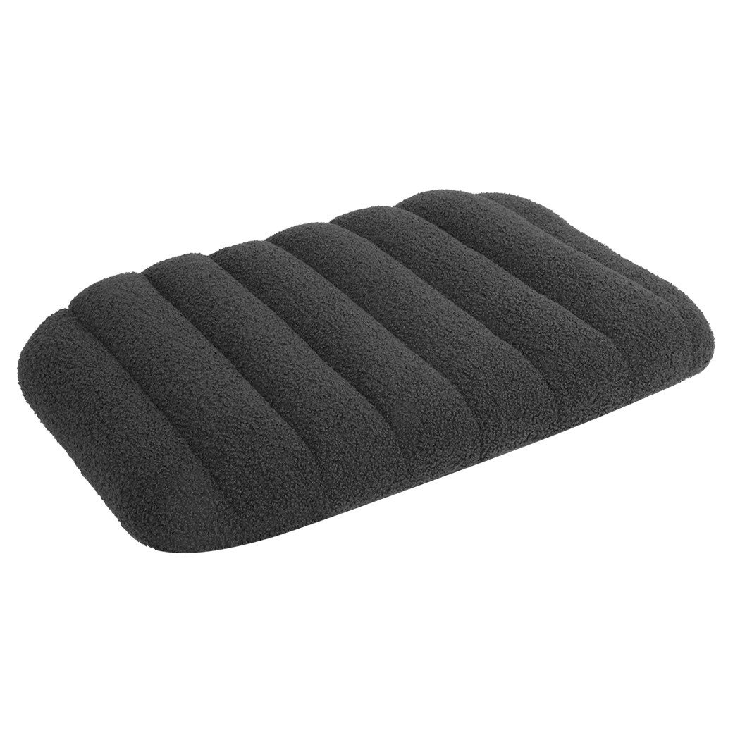 Pawz S Size Orthopedic Dog Bed with Sherpa Plush Removable Cover in Grey-1975420345443815432