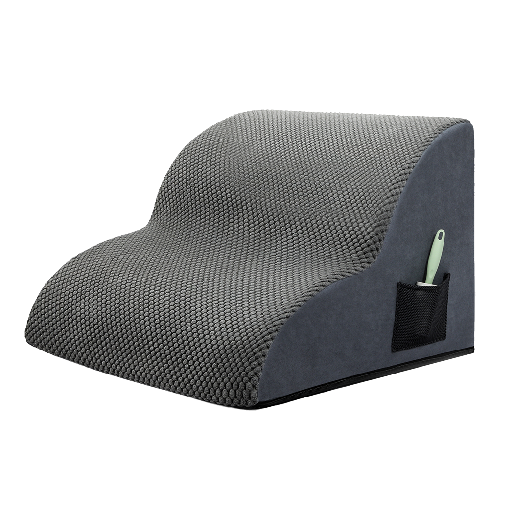 Pawz 2 Steps Pet Stairs Dog Ramp High Density Foam Grey-1973193549214257160