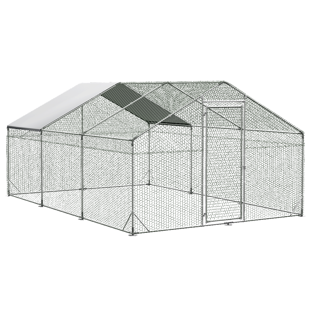 Pawz 600x300x194cm Large Metal Walk-in Chicken Coop Cage-1973193526581792776