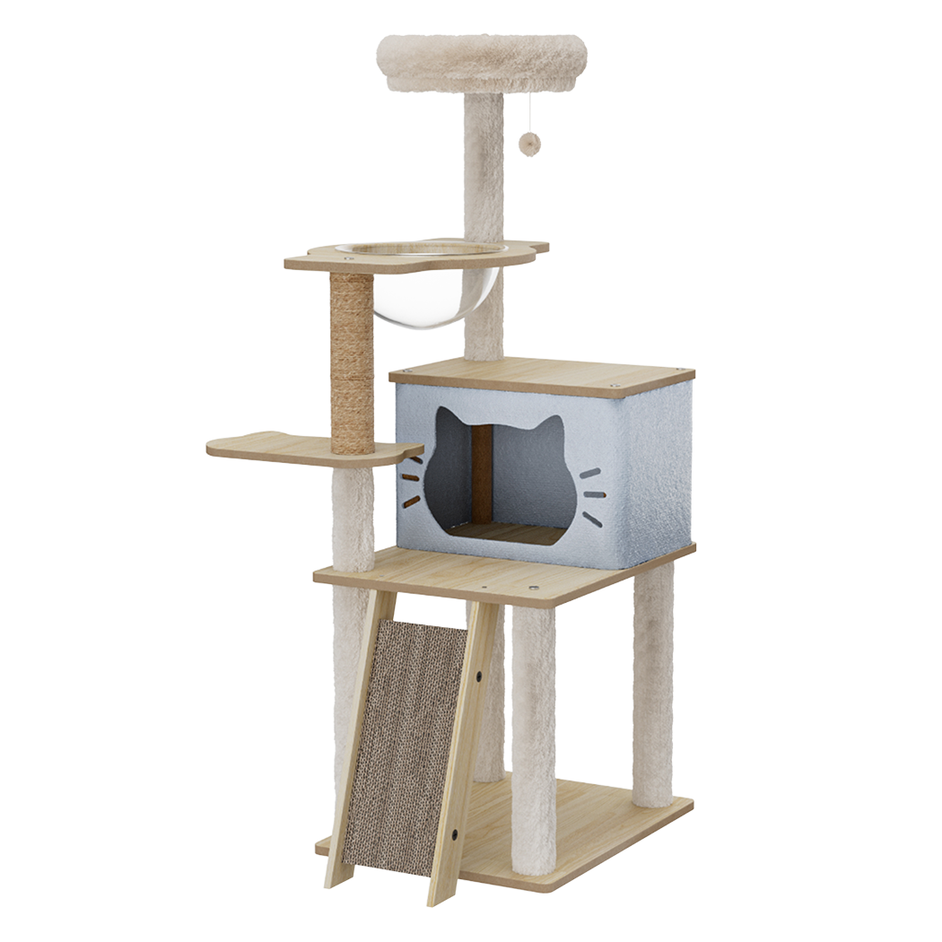 Pawz Cat Tree Tower Scratcher Wood Condo House 120cm-1996005457147334664