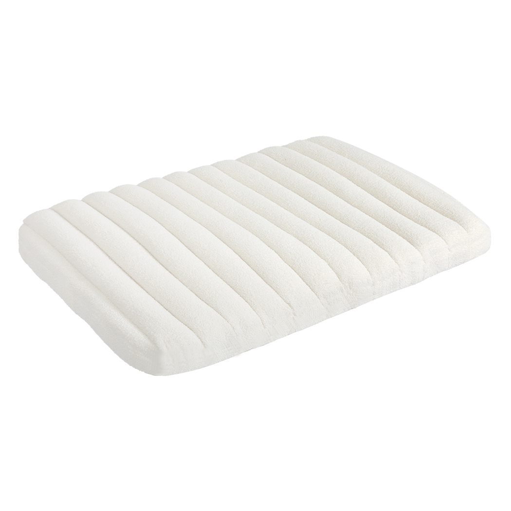 Pawz L Size Orthopedic Dog Bed with Sherpa Plush Removable Cover in White-1975420344915333128