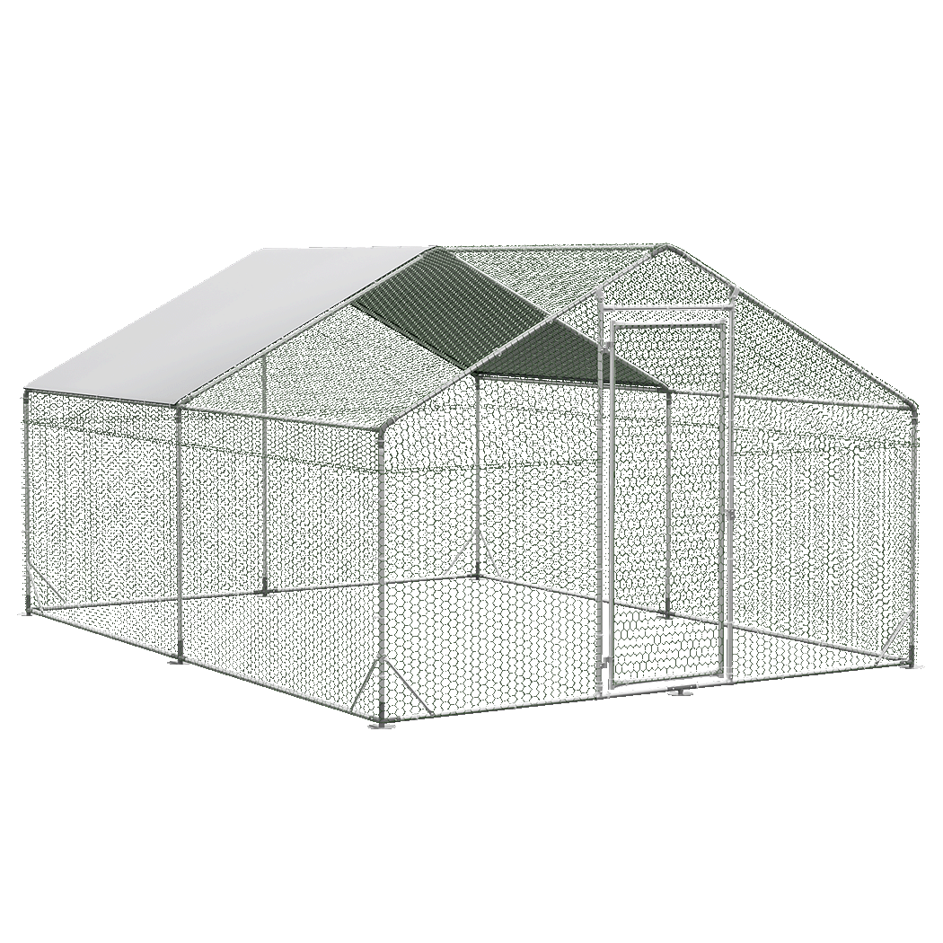 Pawz 400x300x194cm Large Metal Walk-in Chicken Coop Cage-1973193526388854792