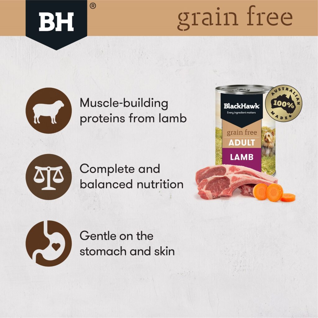 Black Hawk Dog Adult Grain Free Lamb Wet 400g
