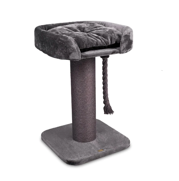 Cat Post High Bed Design Charcoal W60xD60xH100cm