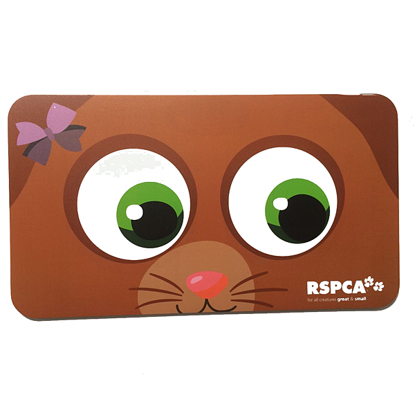 RSPCA  Cat Feed Pet Mat Brown 48cm x 27cm