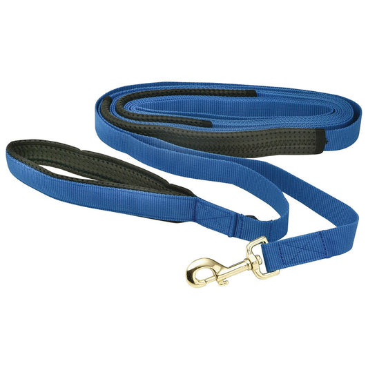 Flat Nylon Dog Recall Lead 7m Blue