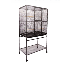 AviOne Square Flight Cage Square Flight 2 Door 82 X 52 X 154 Black