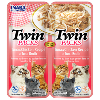 Inaba Cat Twin Pack Chicken in Tuna Broth 80g
