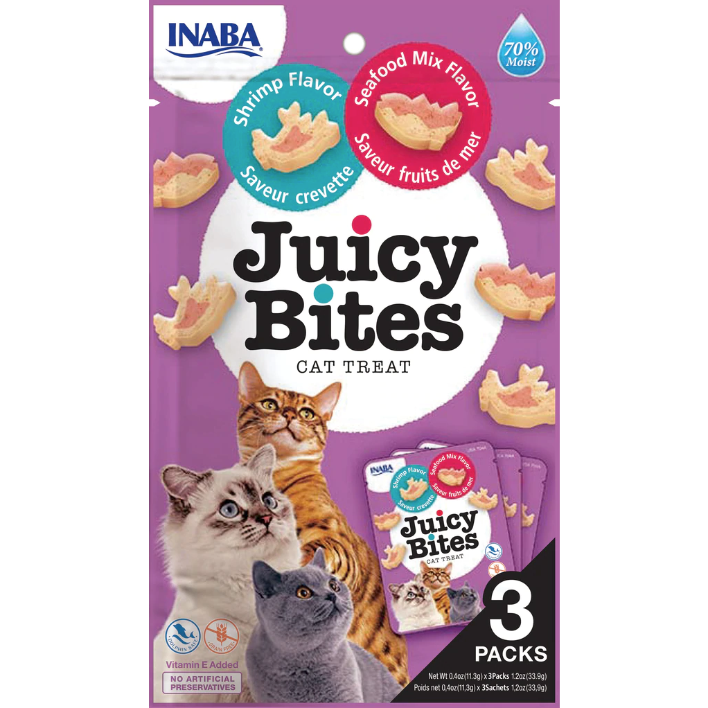 Inaba Cat Juicy Bites Shrimp & Seafood 34g