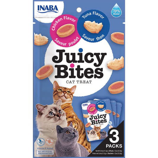 Inaba Cat Juicy Bites Tuna & Chicken 34g
