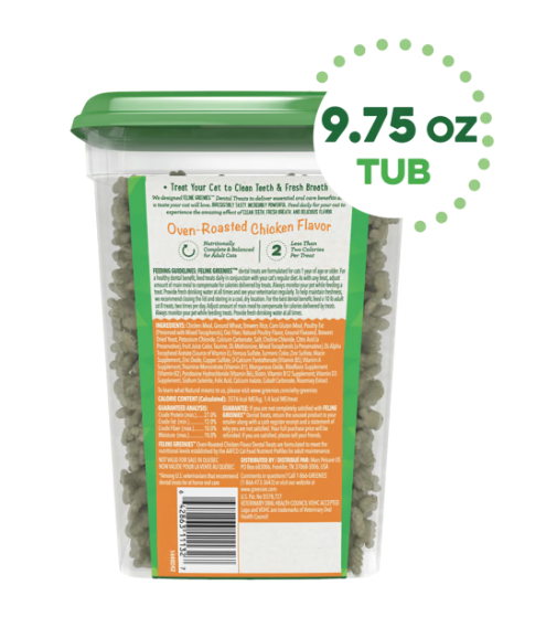 Greenies Feline Chicken Tub 277g