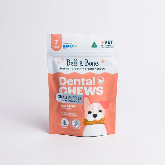 Bell & Bone Dental Chews Small Puppy - Salmon 80g