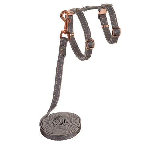 Rogz UrbanCat Harness & Lead Set Dove Grey Small