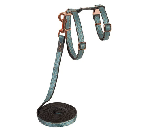 Rogz UrbanCat Harness & Lead Set Turquoise Moon Small