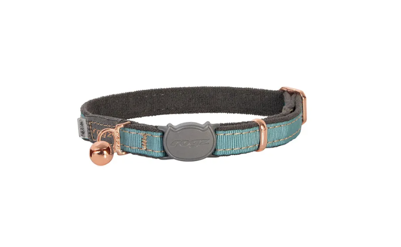 Rogz UrbanCat Safety Release Collar Turquoise Moon Small