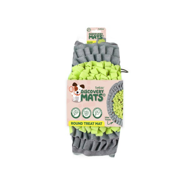 Snuffle Round Treat Mat Green / Grey (Fold Up Feature)