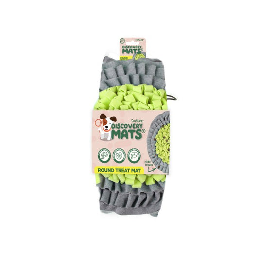 Snuffle Round Treat Mat Green / Grey (Fold Up Feature)