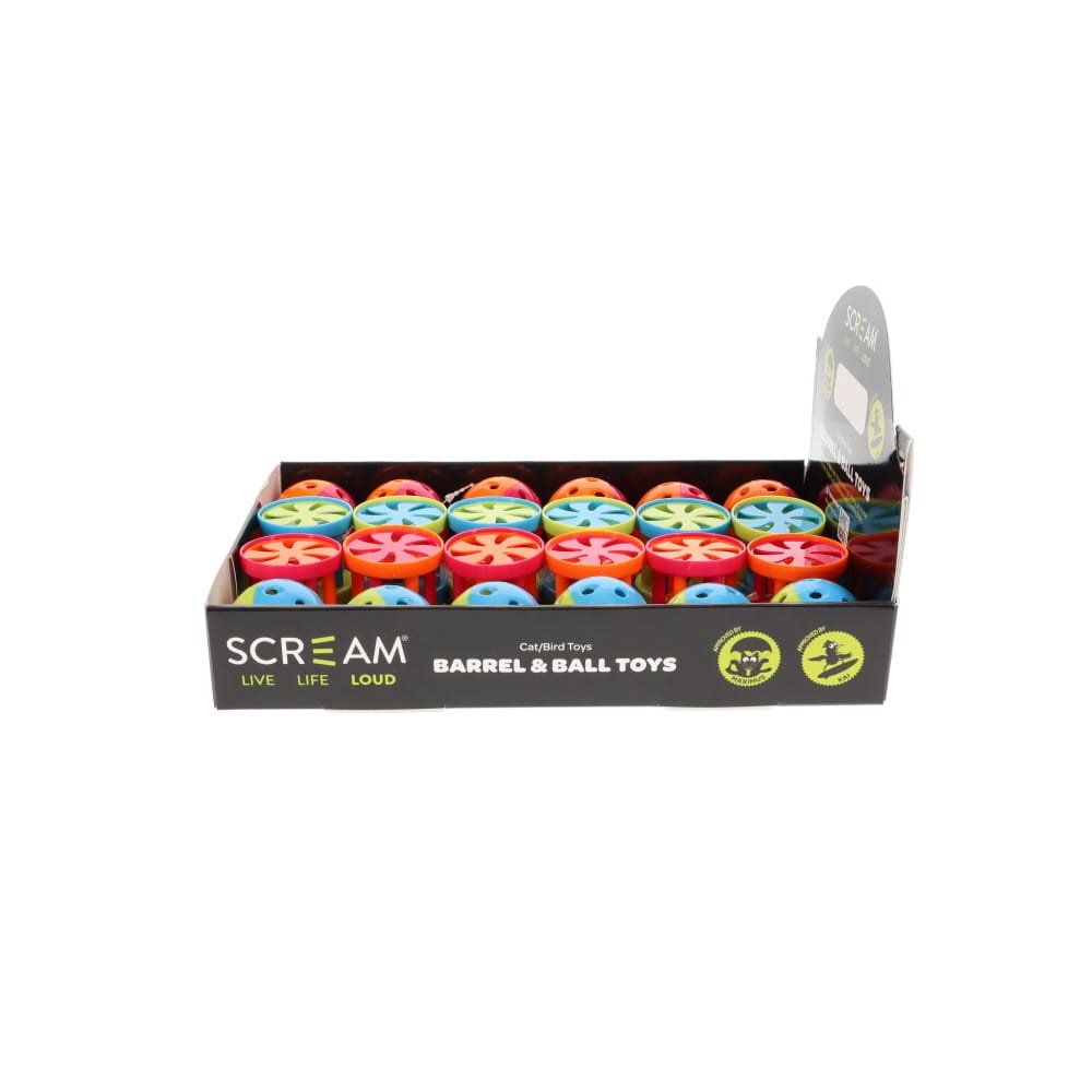 Scream Barrel or Ball Toy (Various Colours)