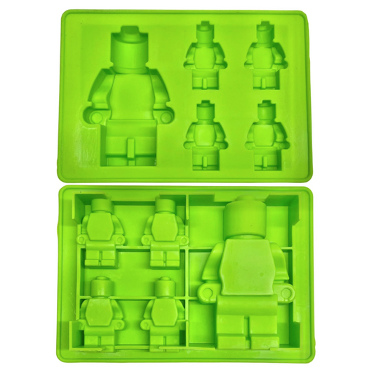 Lego Men Silicone Mould Green / Lime