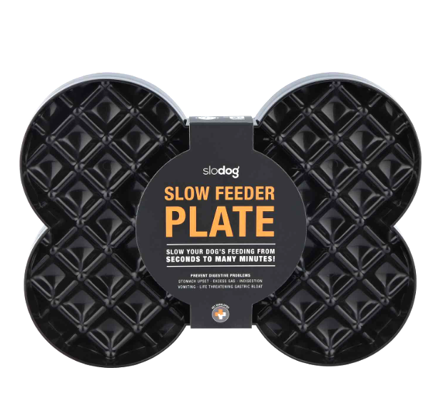 Lickimat Slodog Slow Food Plate Black