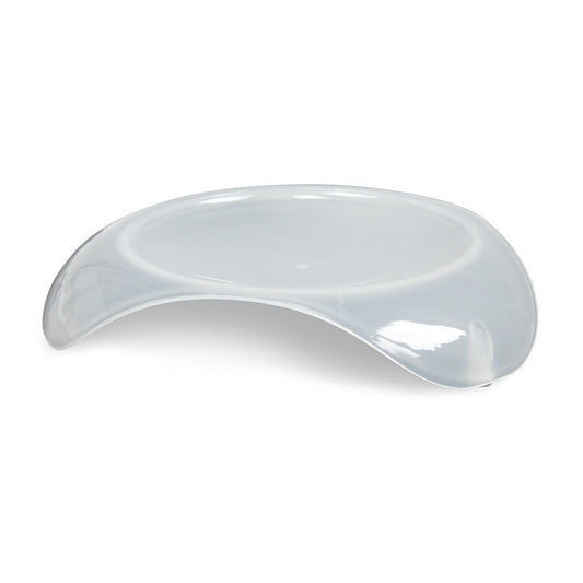 Smart Cat Shallow Cat Food Dish - Transparent White Large