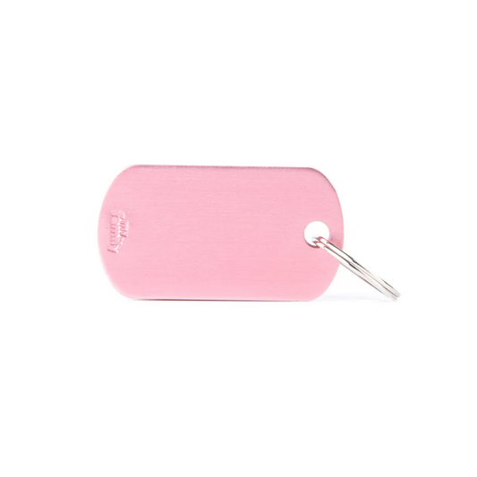 Pet ID Tag Aluminium My Family Basic Military Pink Small