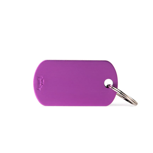 Pet ID Tag Aluminium My Family Basic Military Purple Small