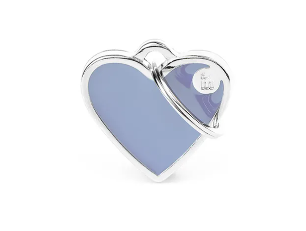 Pet ID Tag Aluminium H'made Heart Lilac Small
