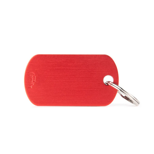 Pet ID Tag Aluminium Military Red Small
