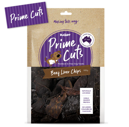 Kazoo Prime Cuts Beef Liver Chips 500gm