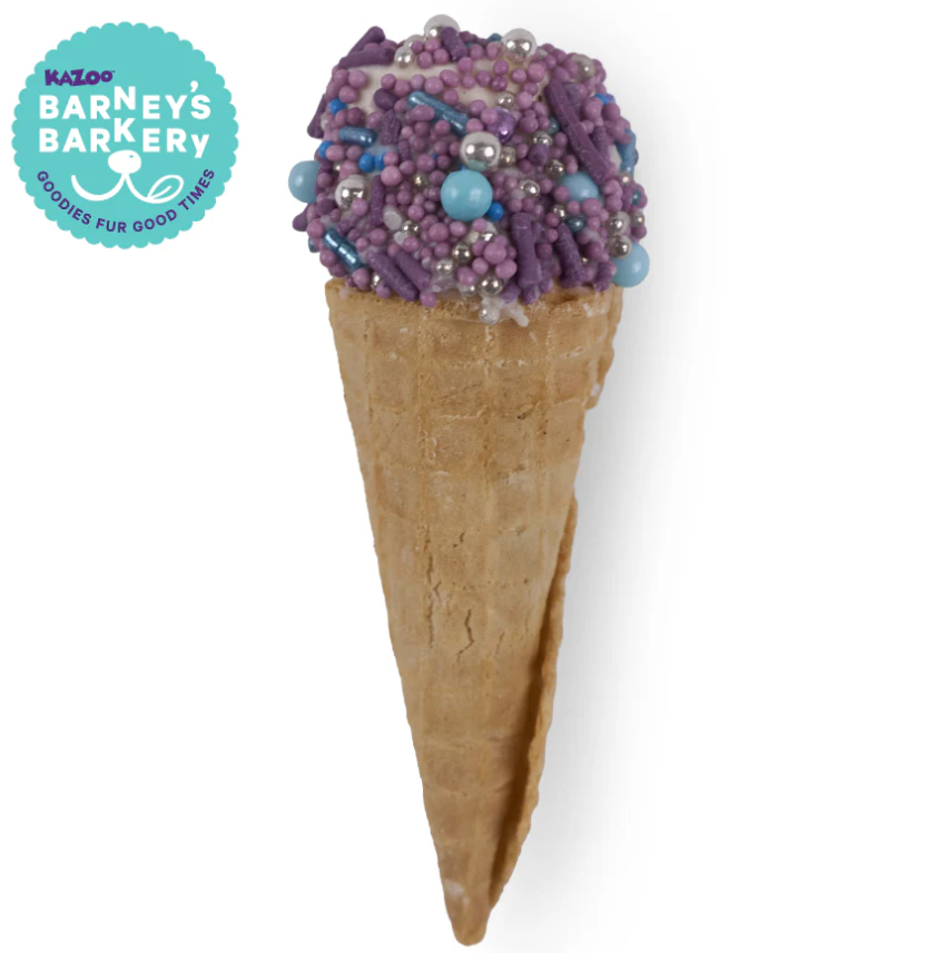 Kazoo Barneys Barkery Dog Ice Cream Cone - Purple 20gm