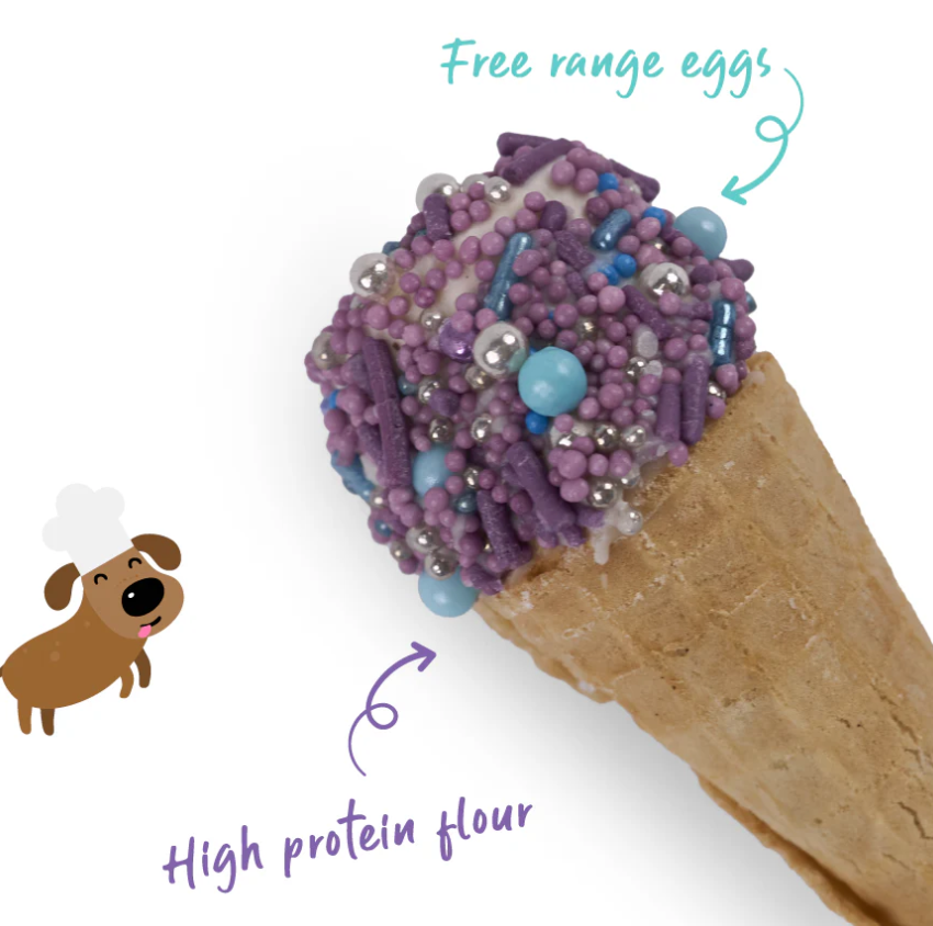 Kazoo Barneys Barkery Dog Ice Cream Cone - Purple 20gm