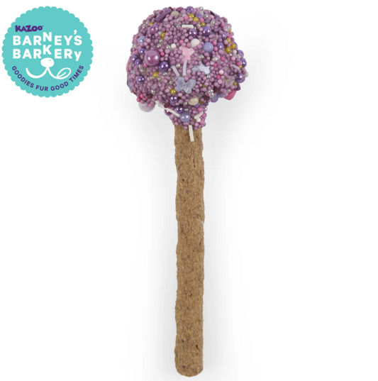 Kazoo Barneys Barkery Dog Cake Pop - Pink/Purple 67gm