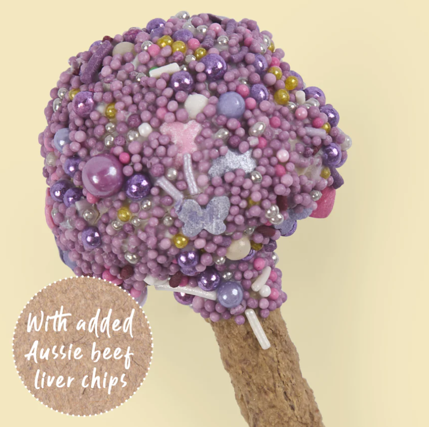 Kazoo Barneys Barkery Dog Cake Pop - Pink/Purple 67gm