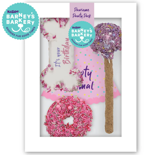 Kazoo Barneys Barkery Dog Birthday Party Pack -Pink 150g