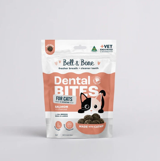 Bell & Bone Dental Bites - Cat Salmon & Charcoal 80g