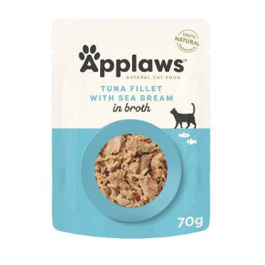 Applaws Cat Broth Pouch Tuna Sea Bream 70g
