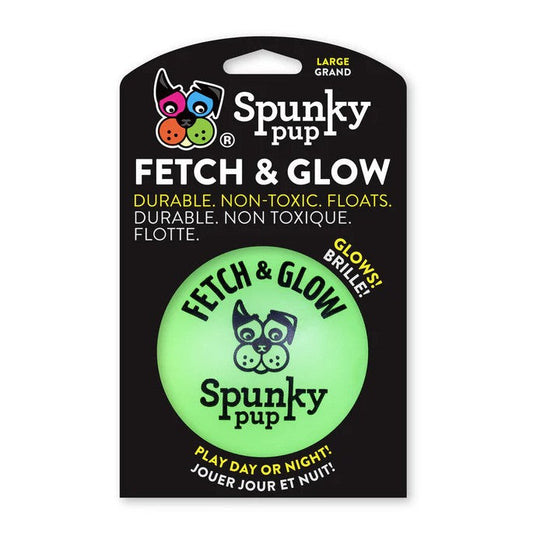 Spunky Pup Fetch & Glow Large Assorted Colours 9cm