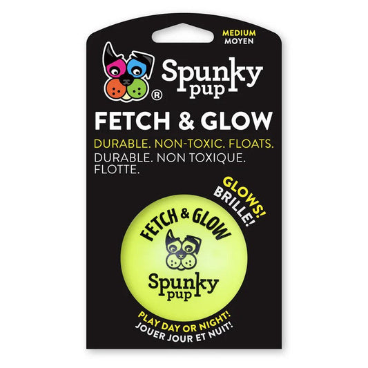 Spunky Pup Fetch & Glow Medium Assorted Colours 6cm