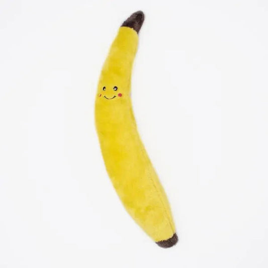 Zippy Paws Plush Squeaky Jigglerz Banana 50cm
