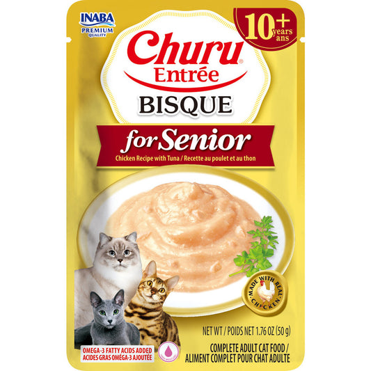 Inaba Senior Cat Churu Entree Bisque Chicken & Tuna 50g