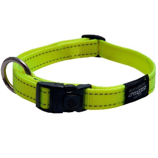 Dayglo Yellow Dog Collar  MEDIUM 26-40CM