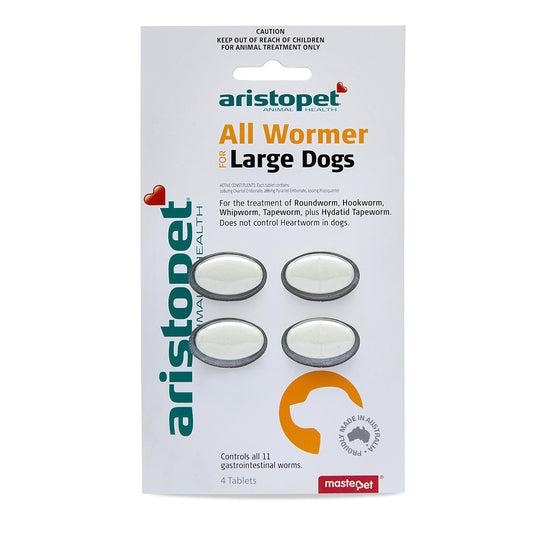 All Wormer Tablets-Large Dogs Aristopet 4 Tablets